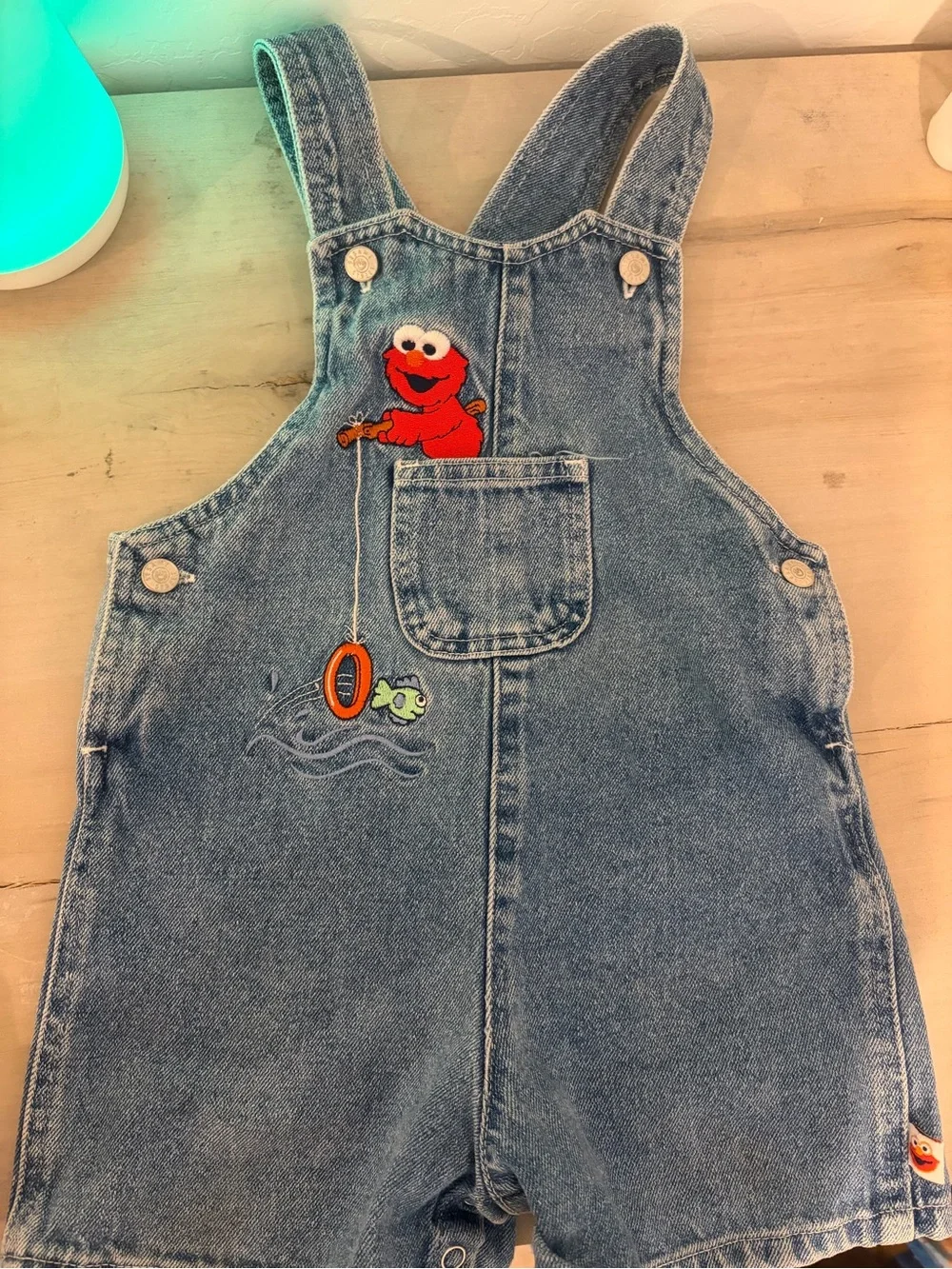 Elmo Denim Shortalls - Blue Kids Overalls